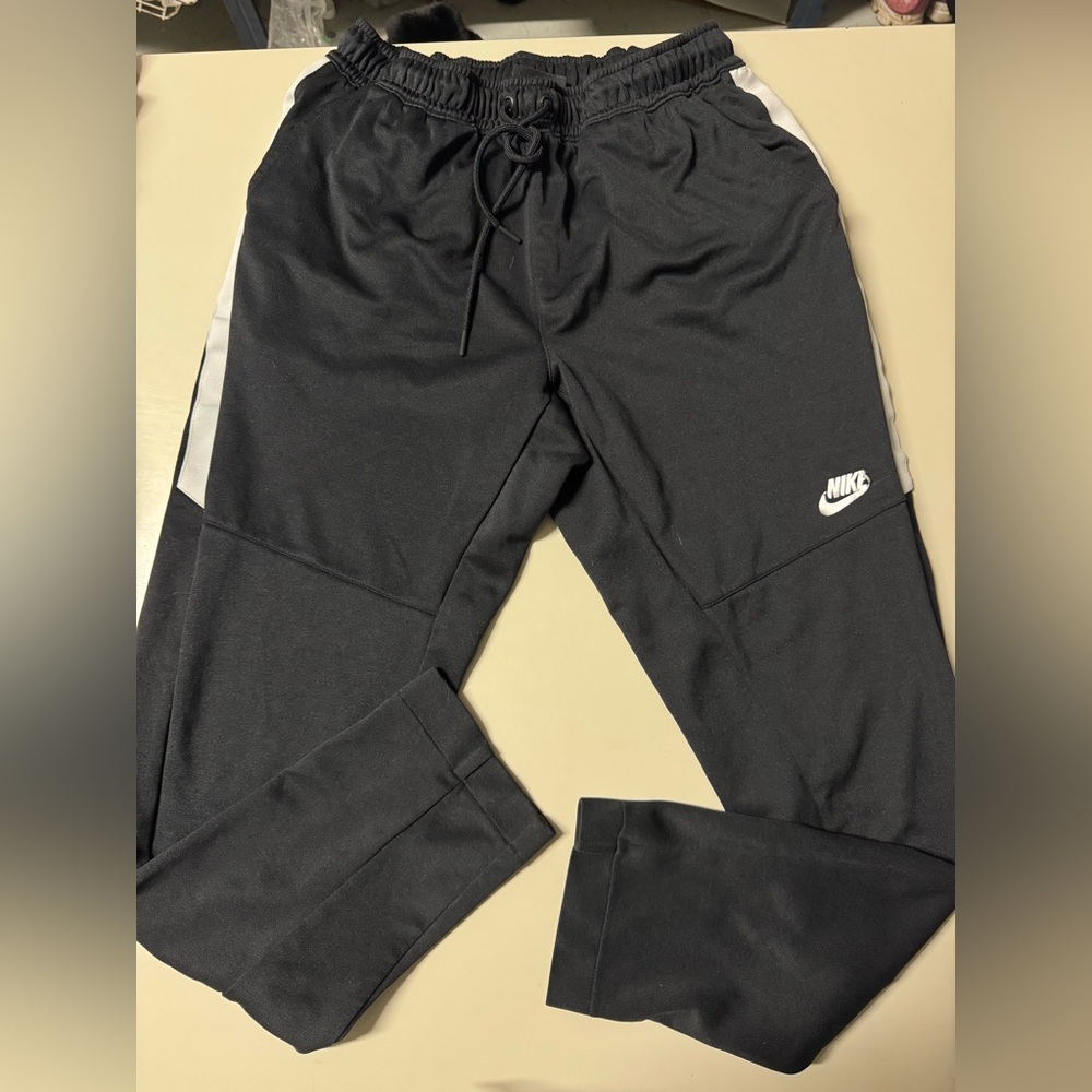Nike Black Jogger Pants with White Logo
